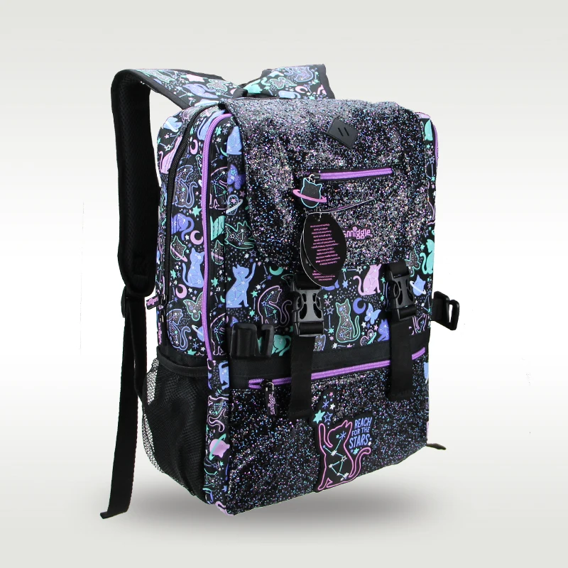 Smiggle-mochila escolar original australiana para niños, mochila bonita de alta calidad, star cat, 18 pulgadas, superventas