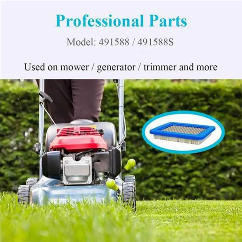 منقي هواء جديد لجزازة العشب - لبريجز وستراتون 491588، لـ Toro 20332، Craftsman 3364 20CS 491588S 399959 فلتر هواء