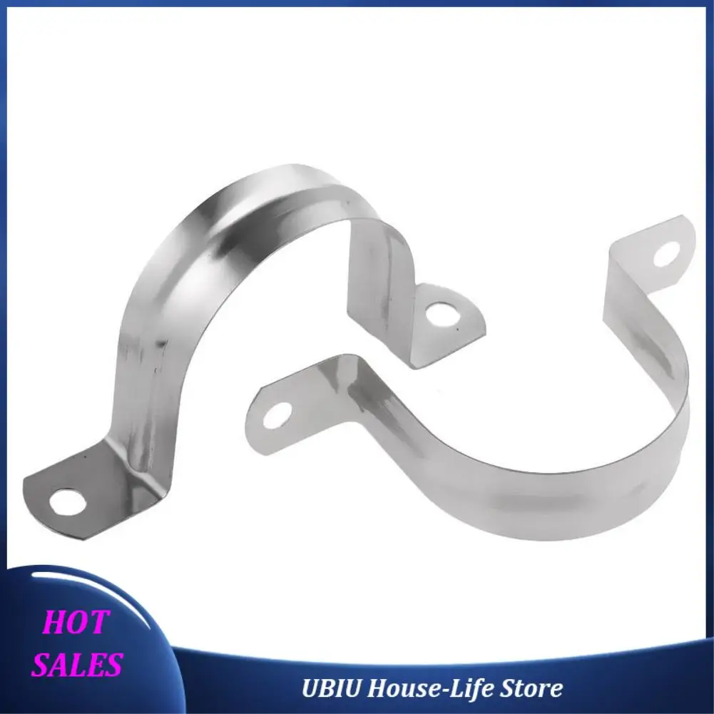 

2 Stainless Steel U-Shaped Pipe Clamps, Half Pipe For Pipe Fittings Pipe Clamp -80Mm-Best Selling