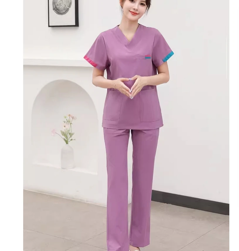 

Рабочая одежда для беременных и послеродового ухода с короткими рукавами, рабочая одежда для орального врача и медсестры, эластичный быстросохнущий тонкий дизайн, средний рукав