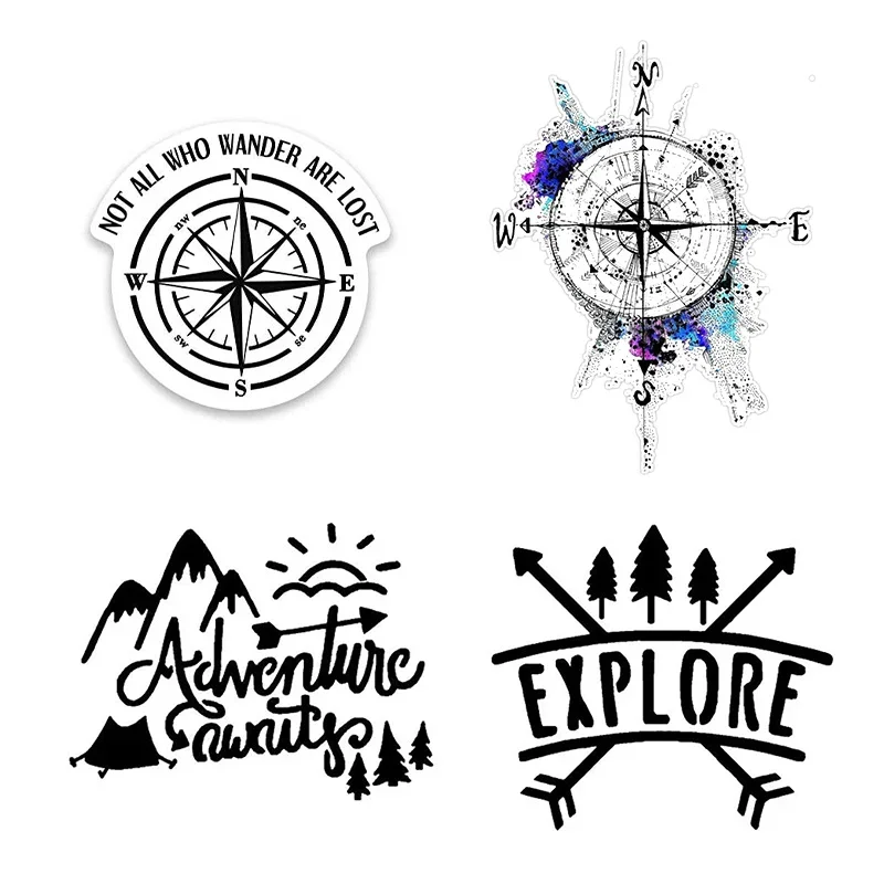 

Not All Who Wander Are Lost Compass Vinyl Decal Car Stickers - Waterproof Decals for Cars Trucks SUVs Window Bumper Laptop