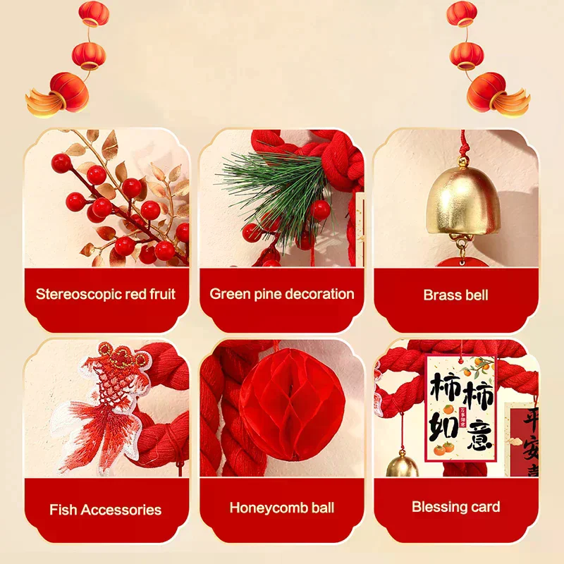 2026 Year Of The Horse New Year Decorations, Front Door Hangings, Chinese Knot Ornaments, Spring Festival Atmosphere Decorations