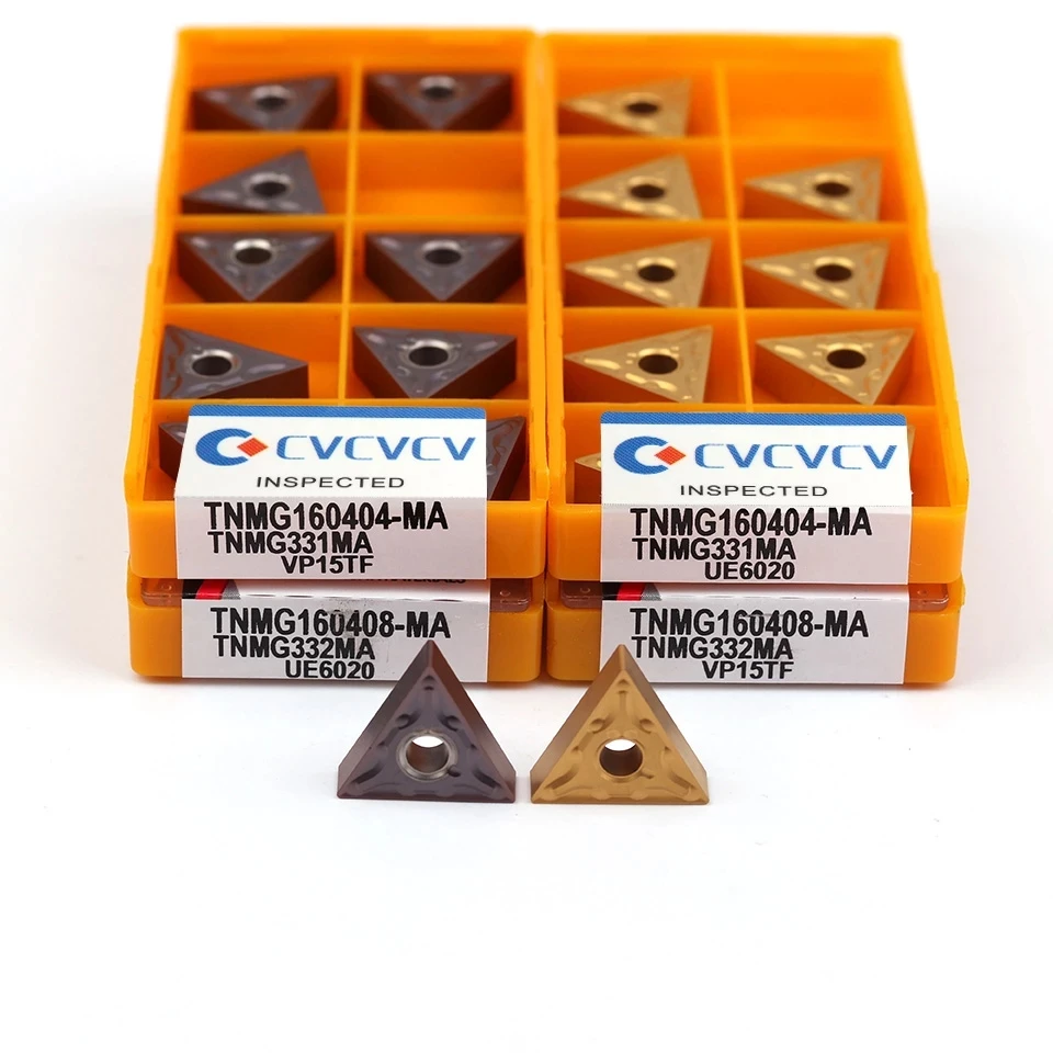 10pcs Carbide Tool TNMG160408 MA VP15TF UE6020 US735 Metal Turning Tool CNC Machine Tool Lathe Tool Turning Insert