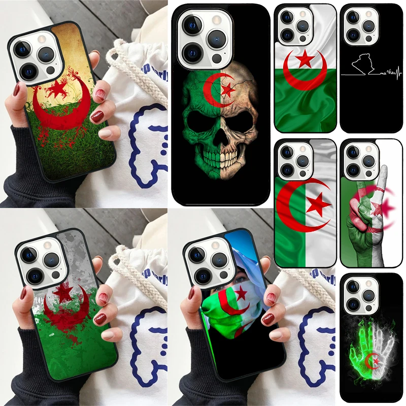 Algeria Flag Algerian Cover For iPhone 16 13 14 15 Pro Max 12 Mini 11 15 Pro Max 6 7 8 Plus Max SE 2020 Phone Case