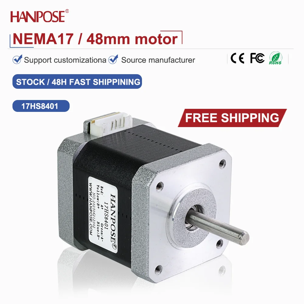 

NEMA17 17HS8401 шаговый двигатель 3,24 В 1,8 А двухфазный четырехпроводной аксессуар для 3D-печати производитель двигателей прямые продажи NEMA17