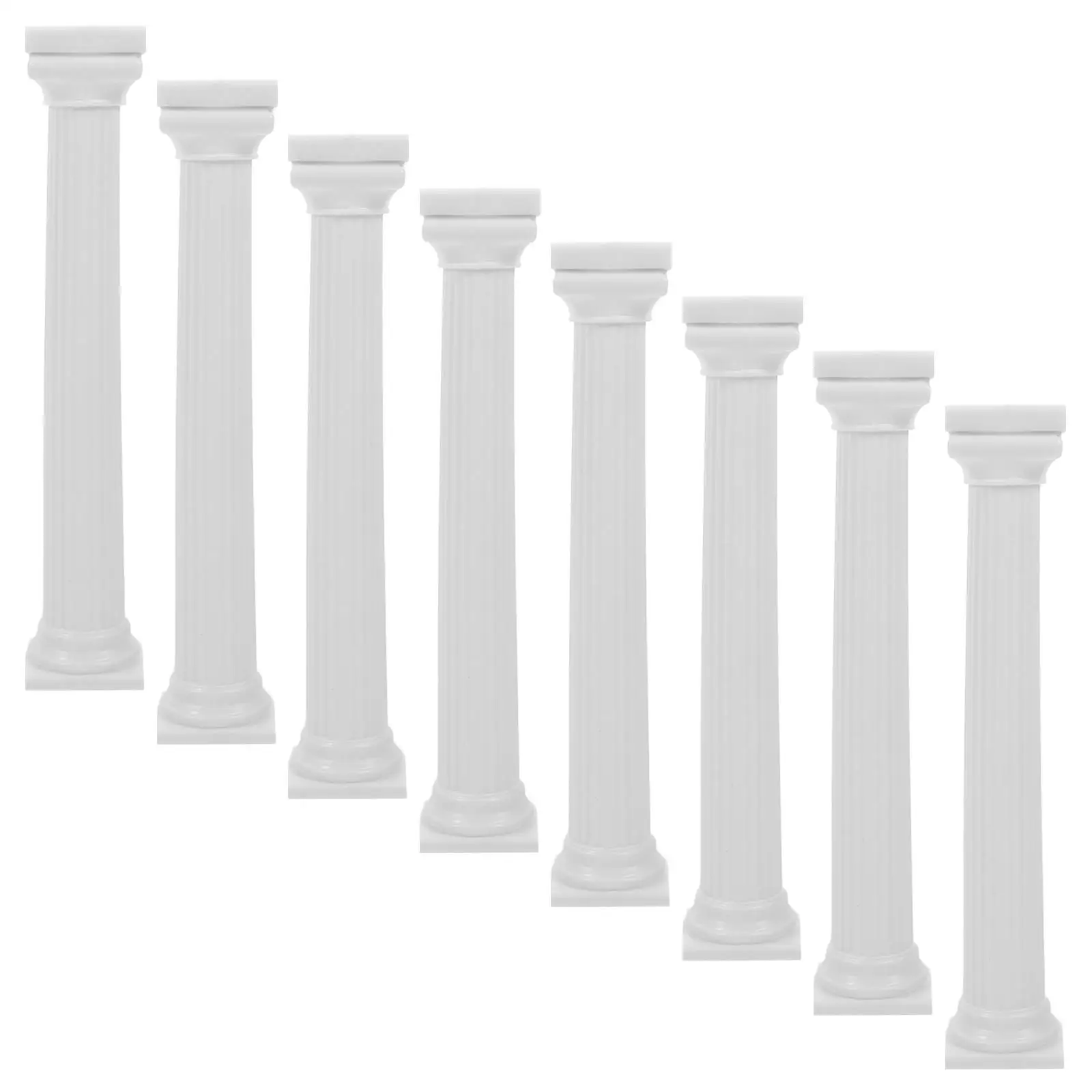 

12Pcs Cake Support Rods Plastic Roman Column Stand 12 5cm 17cm 7 5cm Wedding Birthday Decor Tiered Cake Display Stands