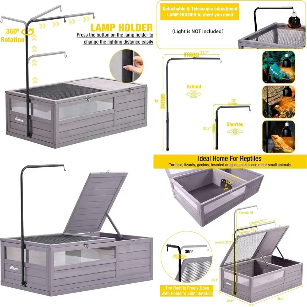 

Большая устойчивая к атмосферным воздействиям клетка для обитания черепахи, внутренний/наружный корпус для мелких животных и рептилий
