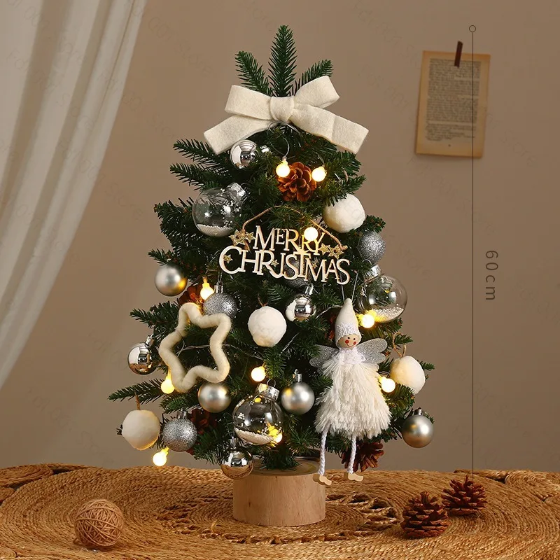Tabletop Christmas Tree, Creative Christmas Scene Arrangement Christmas Tree Set Ornament
