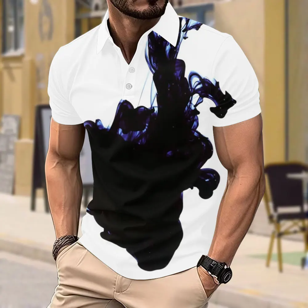 2024 Summer New Mens Casual Sports Short-sleeved Polo Shirt Fashion Comfortable T-shirt Men's Breathable Polo Shirt Mens T-shirt