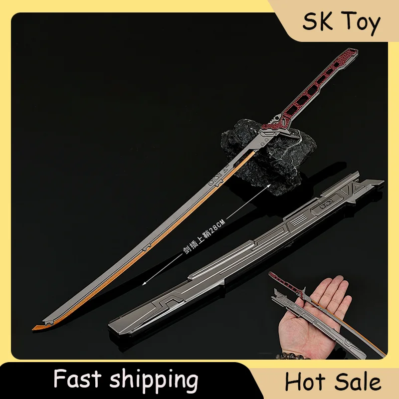30cm アリーナ ブレイクアウト カタナ 全金属工芸装飾品 ナイフ おもちゃの剣 ゲーム周辺機器 コレクション ギフト シース付きフィギュア