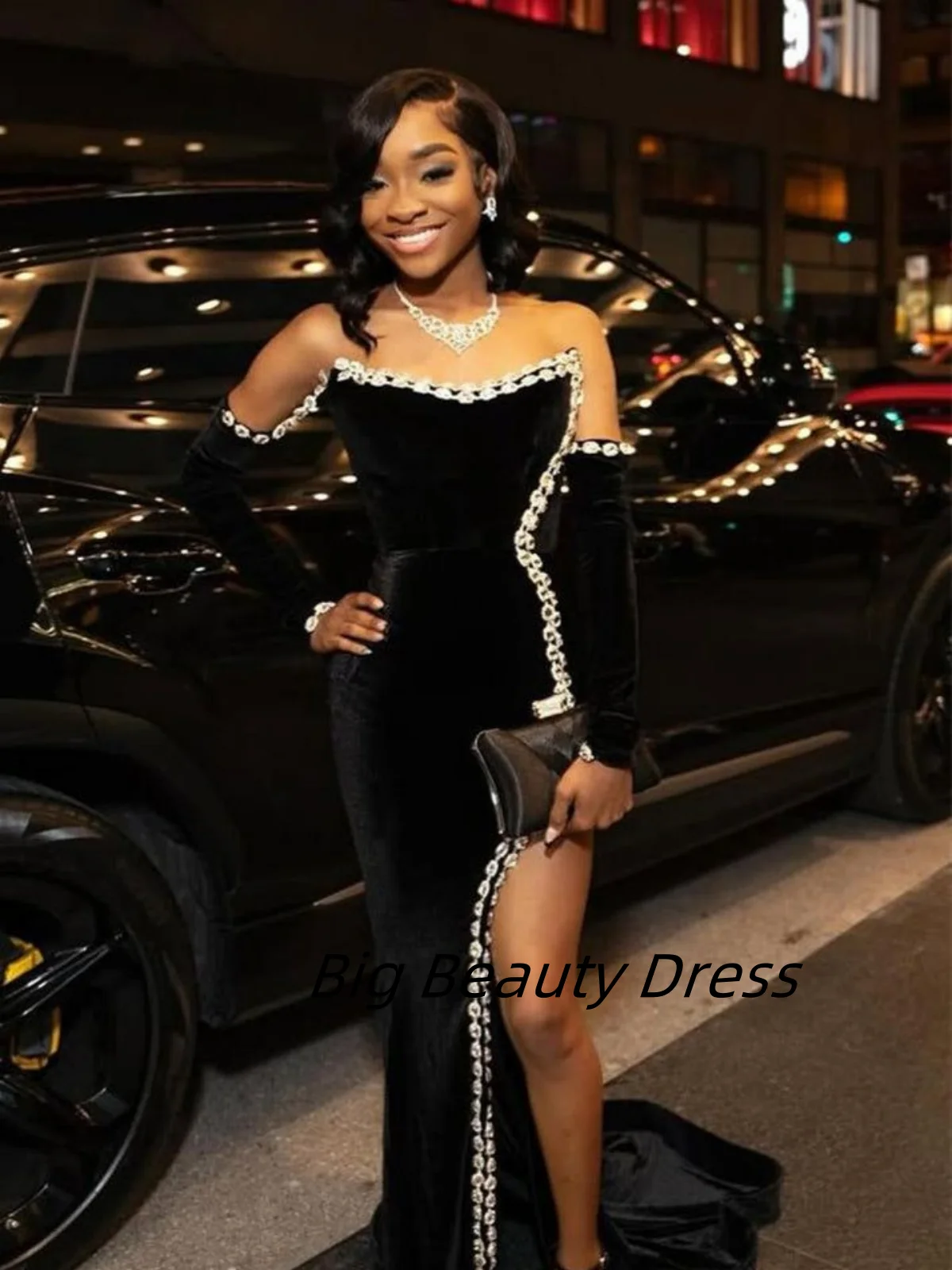 Customized Exquisite Quinceanera Strapless Long sleeves High Split Train Mermaid Prom Dresses Gowns vestidos de 15 quinceañera