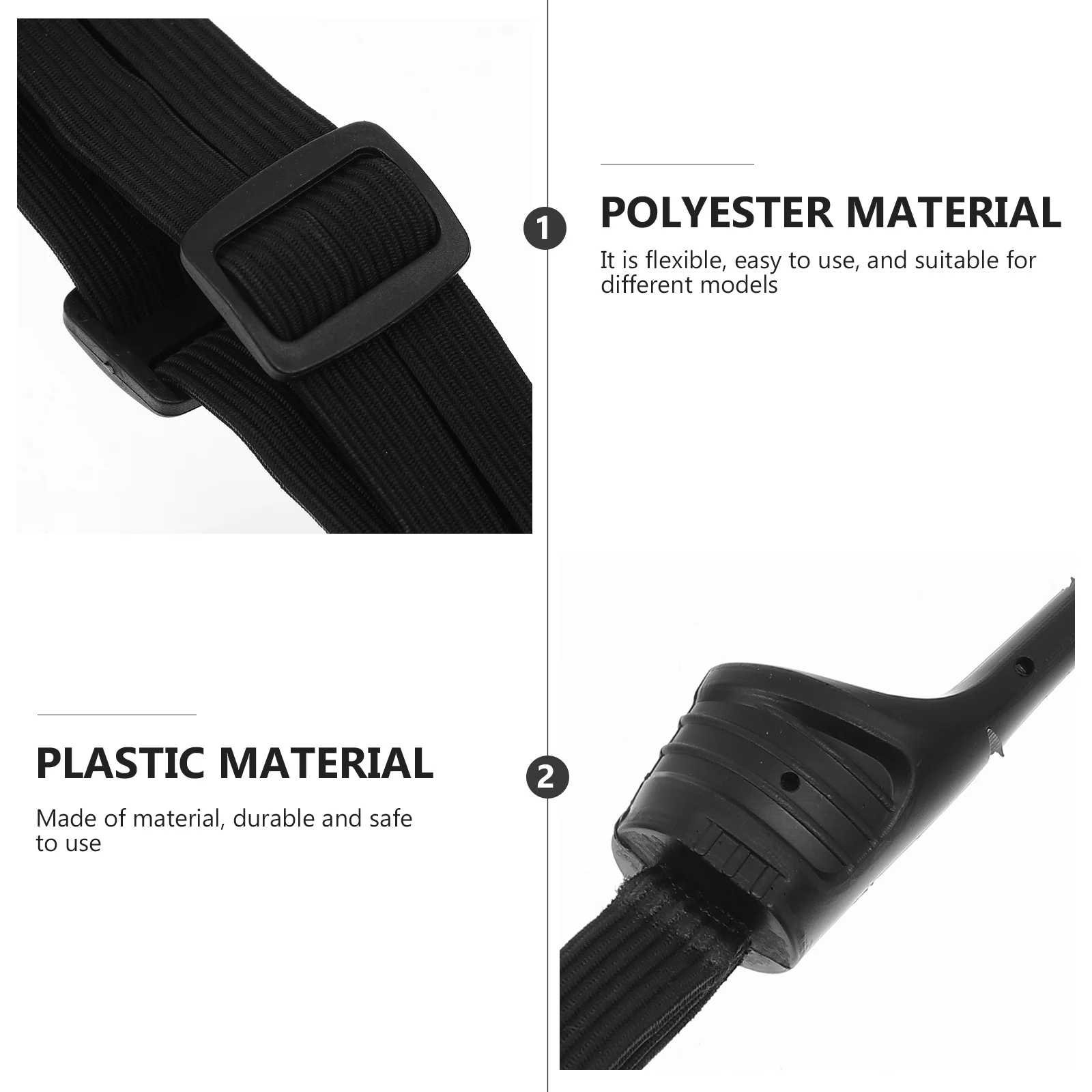 

2Pcs Rope Polyester Plastic Elastic Bike Strapping Fixed Bungee Cord Lashing Strap Cargo Tie Down Strap for Motorcycle