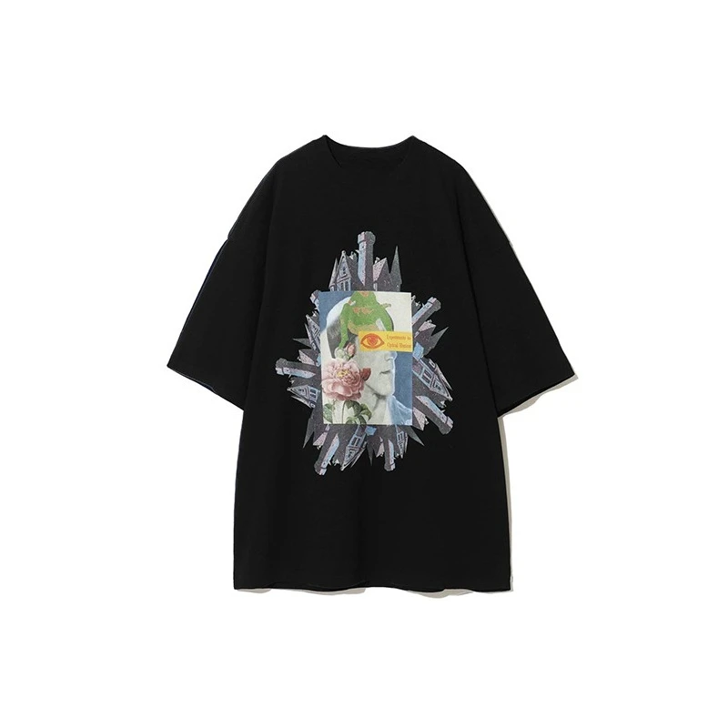 

Summer new UNDERCOVER C/S OPTICAL ILLUSION printed round-neck short-sleeved T-shirt with loose and comfortable round-neck