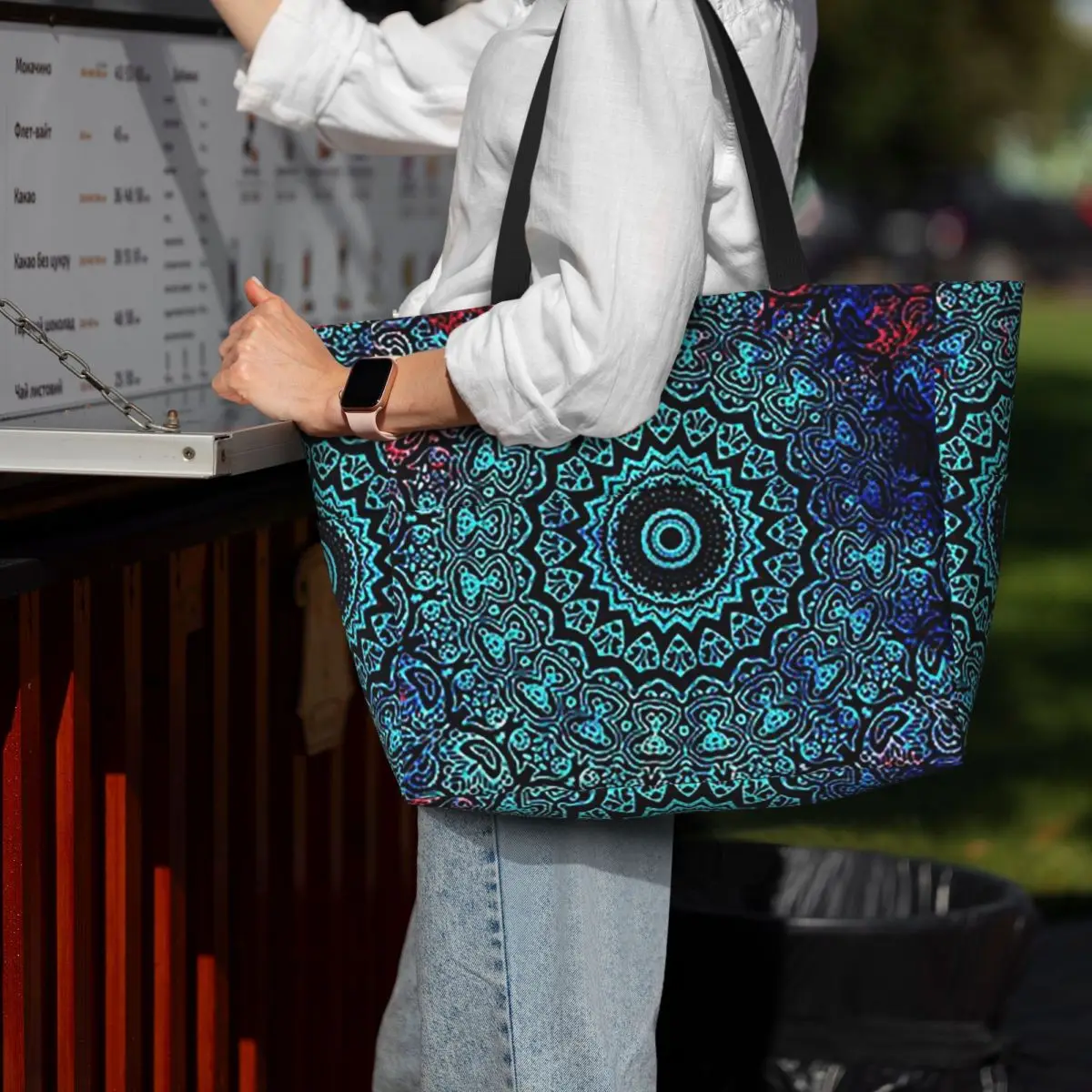 Bohemian Passion Mandala Zen Yoga Meditation Beach Tote Bag Sport Gym Yoga Duffle Large Tote Bag Women Travel Bag Fitness bag