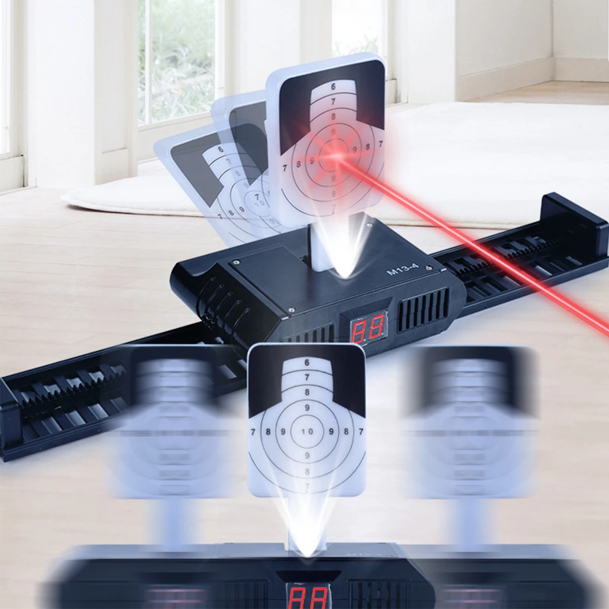 

q Outdoor Sports Automatic Reset Laser Target Electric Sound effect Toy Accessories USB Charging Indoor leisure CS game M13