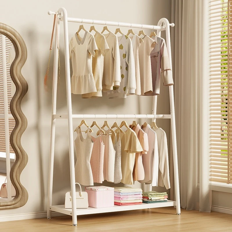 Floor-to-ceiling hanger Bedroom coat rack Indoor room hanging clothes rack Household drying rack Simple thickened hanging hanger