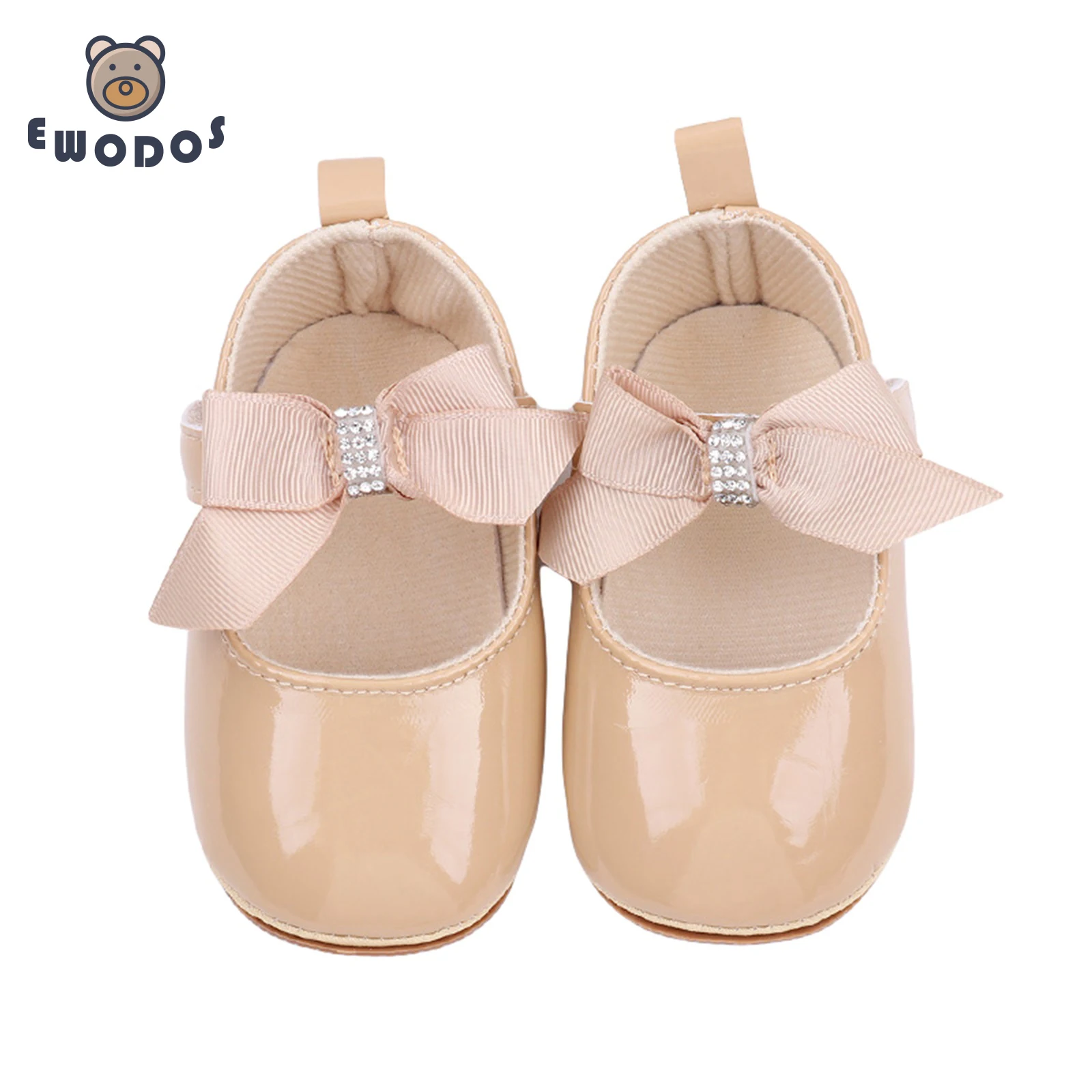 EWODOS Toddler Baby Girls Princess PU Leather Princess Shoes Mary Jane Flats Dress Walking Shoes for Newborn Infant Babies Girls