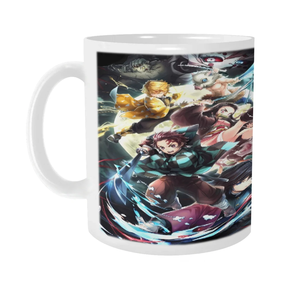 

Anime Demon Slayer Ceramics Coffee Mugs Tea Cup Milk Cups Gifts Drinkware Coffeeware