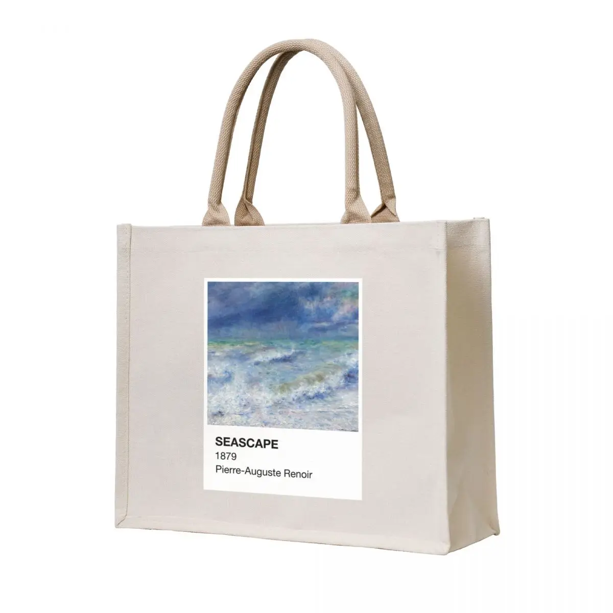 

Seascape Pierre-Auguste Renoir Pantone Card Tote Bag shoping bag Large bags for women shopping bag