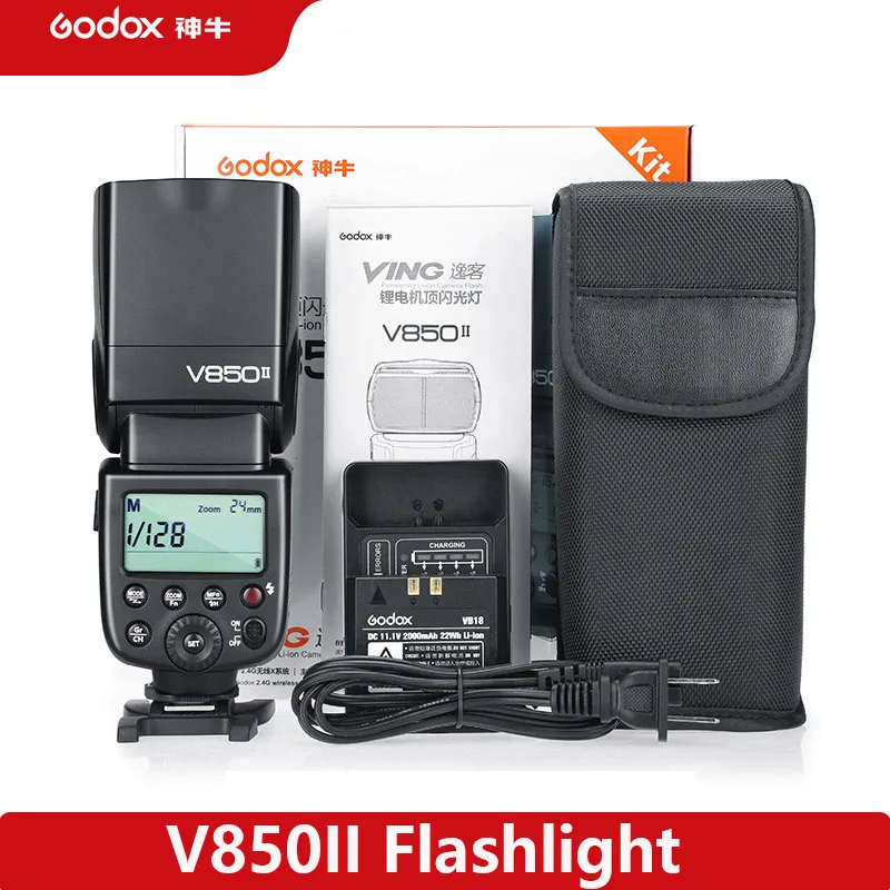 Godox V850II GN60  Built-in 2.4G Wireless X System 1/8000s HSS For  Camera Flash Speedlite for Canon Nikon Pentax Olympas