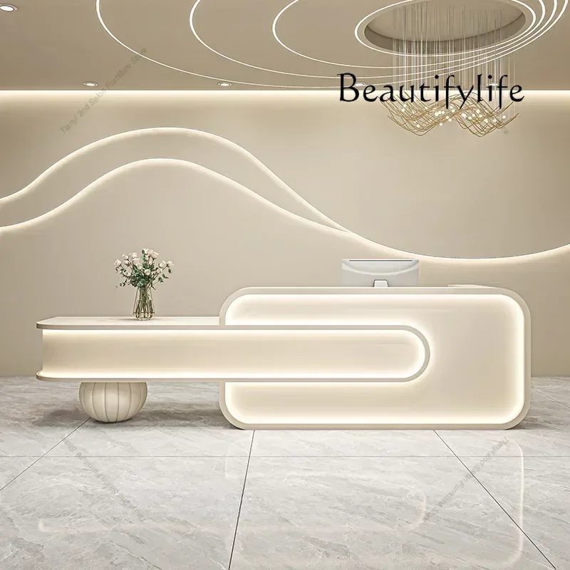 Italian Style Beauty Salon Reception Desks Clothing Store Luxury Simplicity Reception Desks Designer Furniture Receptionen HBRD