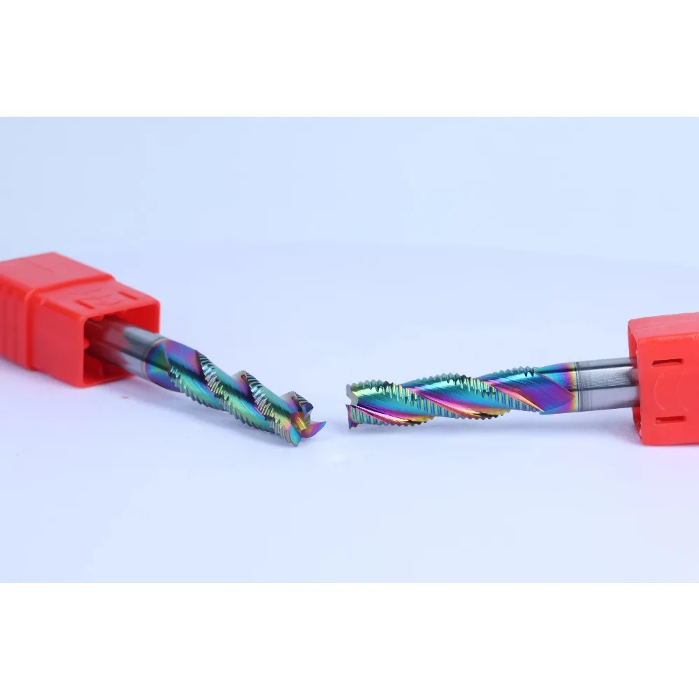 

Carbide 3 Flute Roughing End Mill Cutter - 56 Degree High Performance for Aluminum Machining (Pack of 5)