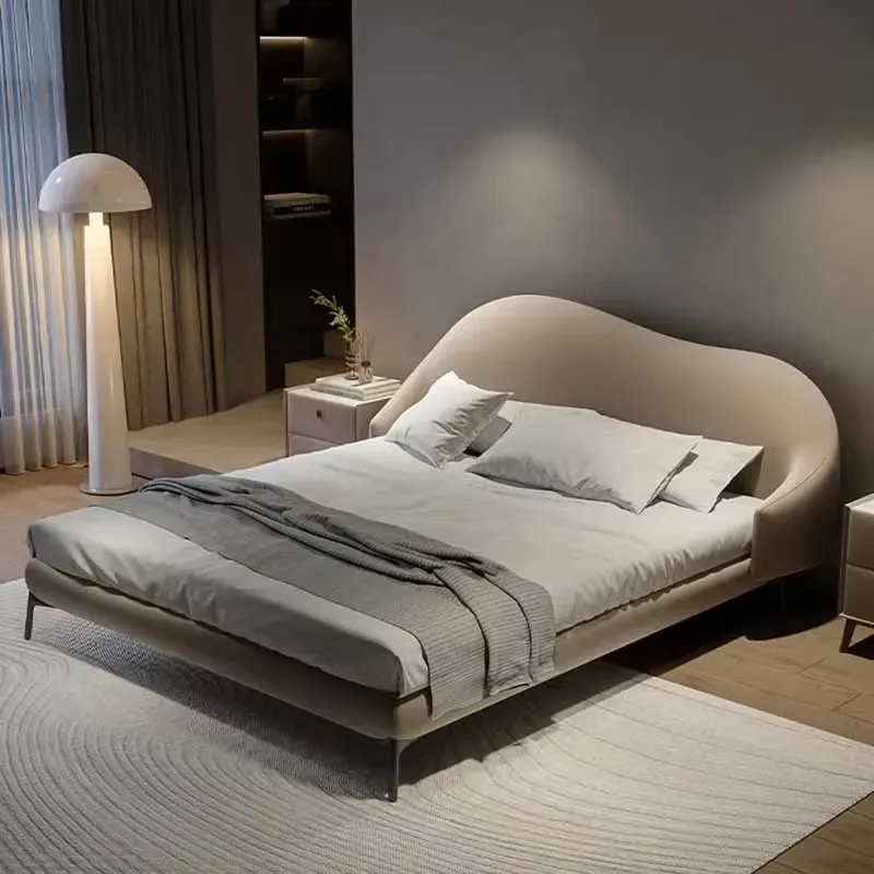 Princess Cute Velvet Double Bed Bedrooms Comforter Platform Luxury Double Bed King Size Wooden Cama Box Solteiro Home Furniture