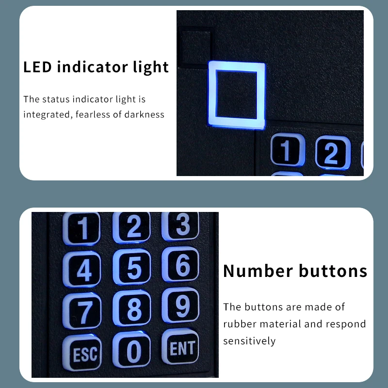 Picture 7: NFC Access Control Keyboard, 13.56Mhz Mifare RFID Card Reader, Wiegand26/34, RS485,RS232,TTL Format For Access Control Systems