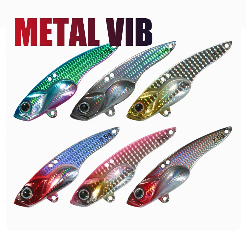 5Pcs Metal Vib Fishing Lures 9g 12.5g 15g High quality Blade Lure Sinking Vibration Baits for Bass Pike Perch Fishing Tackle