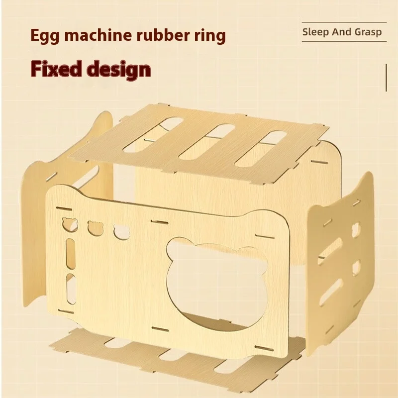 

All-Season Double-Layer Wood and Felt Cat Nest Winter Warm Multi-Cat Scratching Board Solid Pattern Pet House Villa for Cats