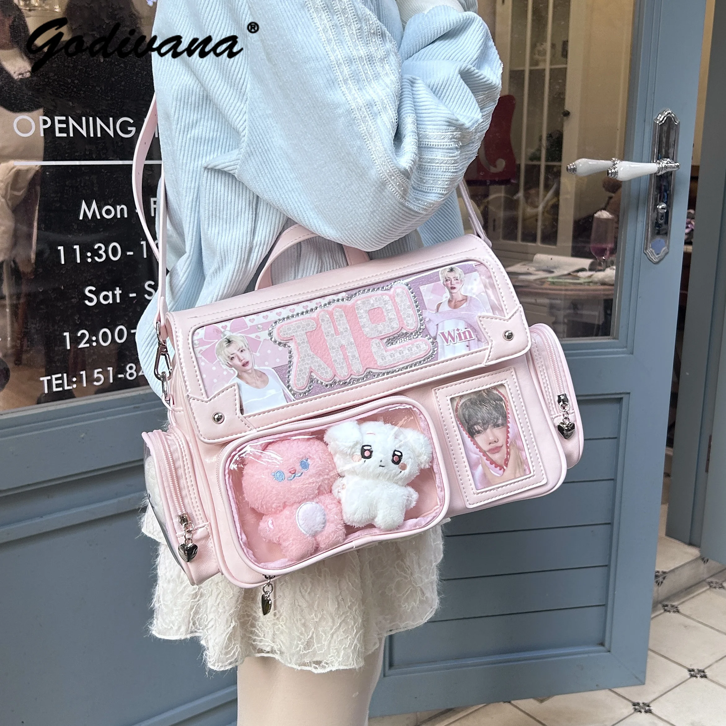 

Original Japanese Style Students Crossbody Itabag Large-capacity Girl Women's Shoulder Bags Portable Backpacks