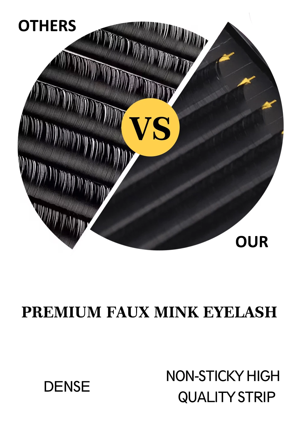 Lashprofessor Einzelne Wimpernverlängerung 5-20mm Premium Weiche Seidenwimpern Matt Schwarz Russisches Volumen Kaschmir-Wimpernverlängerung – Detail 7