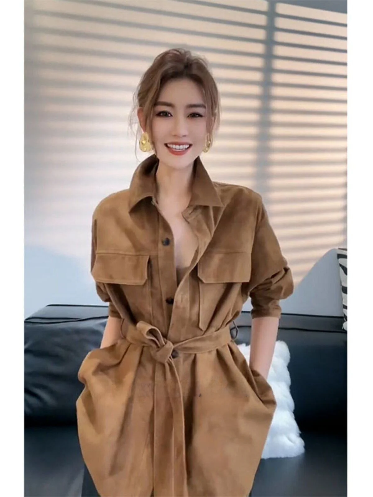 Summer High-End European Style Kaki Color Outerwear Women's Boring Series Fashionable Unique Beautiful Small Fragrance Wind
