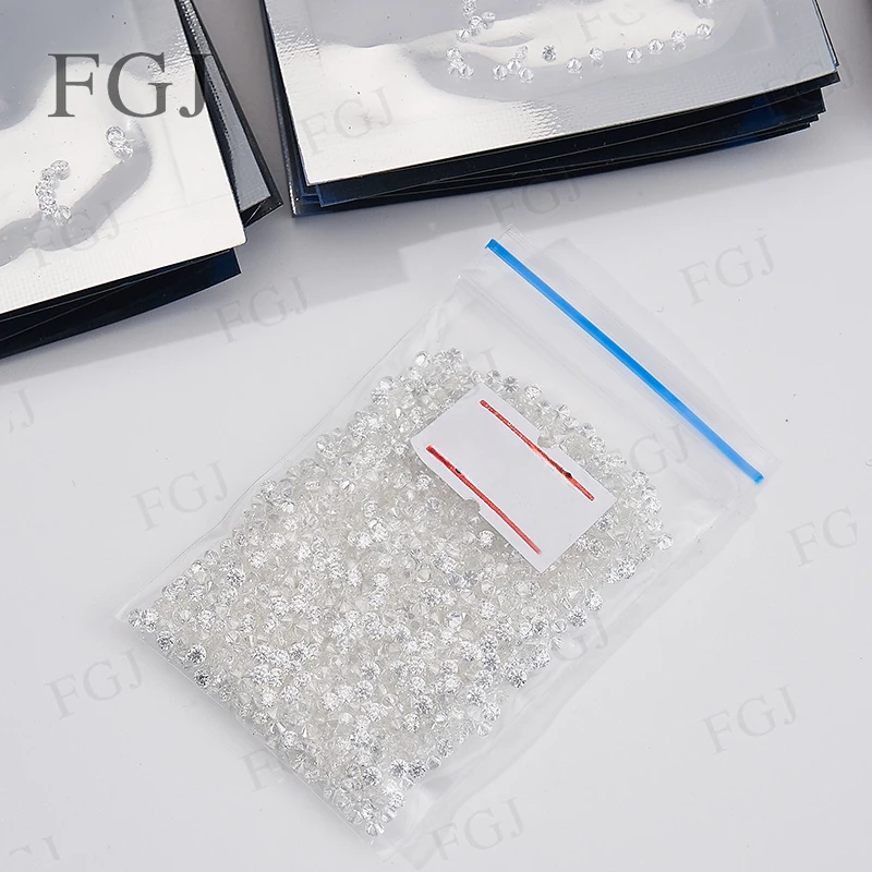 

【0.7-3.0mm】 D VVS1 Moissanite Round Loose Gemstones Melee Beads for Jewelry Making Materials Pass Diamond Tester Beads Charms