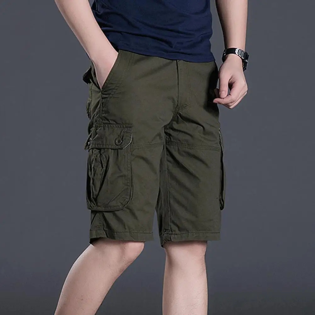 Summer Sport Shorts Men's Mid-rise Loose Fit Sport Shorts with Reinforced Pockets for Wear Button Zipper Fly Summer Shorts - view 2