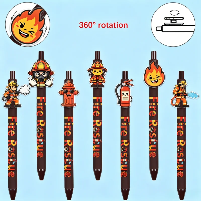 

11 pieces of rotatable pattern ballpoint pens. Creative signature pens. Randomly patterned dark brown gift pens.
