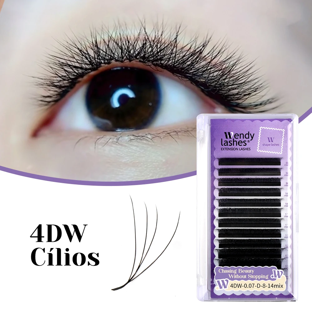 4D W Eyelash Extensions Makeup W Style Fake Eyelashes Soft Natural Handmade High Quality Lash Wholesale Wendy Lashes 5PCFreeShip