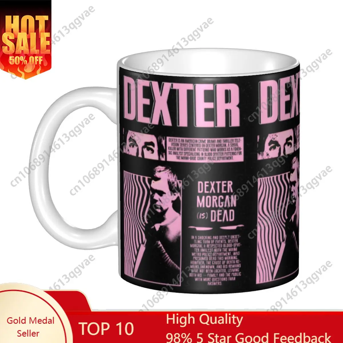 

Customized Dexter Morgan Mugs DIY Movie Ceramic Milk Tea Coffee Cup