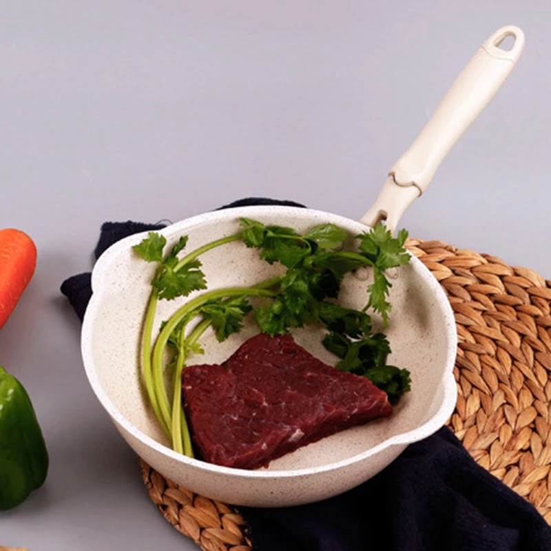 หนาด้านล่างหินกระทะมัลติฟังก์ชั่ Non-Stick กระทะลึก Nougat หม้อ Big ปากกระทะ 20 ซม