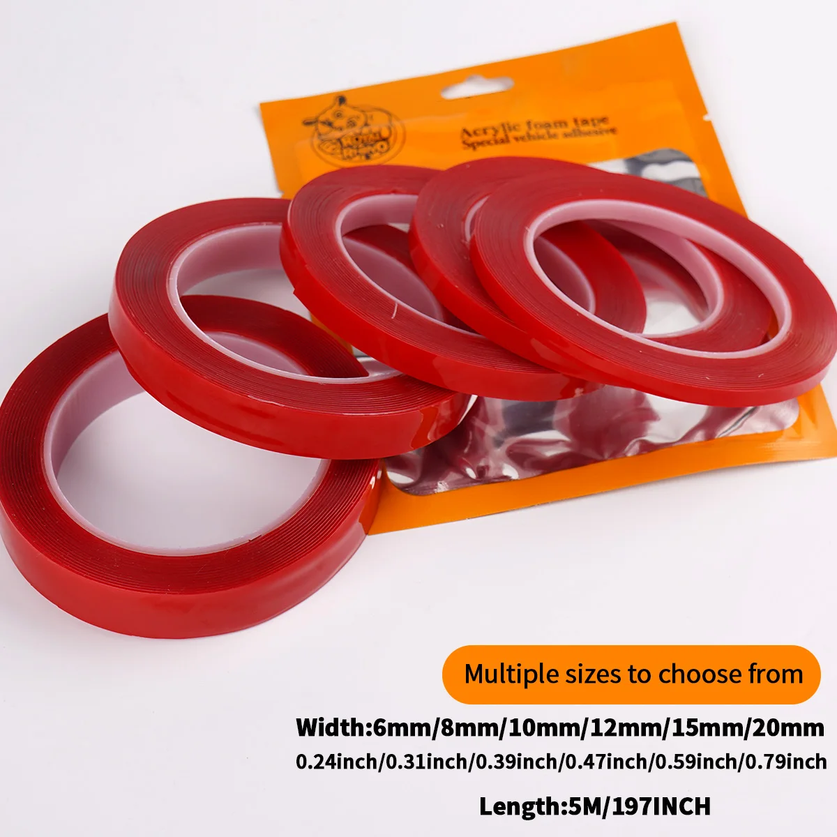 LED light strip adhesive strip double-sided nano acrylic tape transparent strong adhesion Christmas party balloon fixing - view 3
