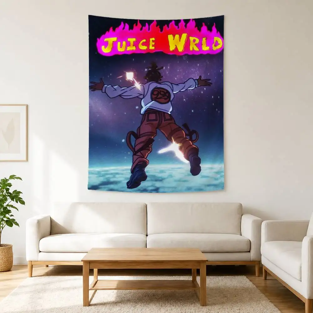 J-Juice The Party Never Ends W-WRLD Tapestry Flags Wall Hanging Background Art Banner for Bedroom Home Outdoor Decor
