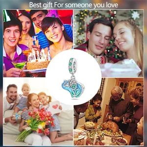 Original 925 Silver Charm For Women, Fit Pandora Bracelet, Colorful Talão, Jewel Gift, Hot Sale, New, 2024 8 Main Beat Sales - №4