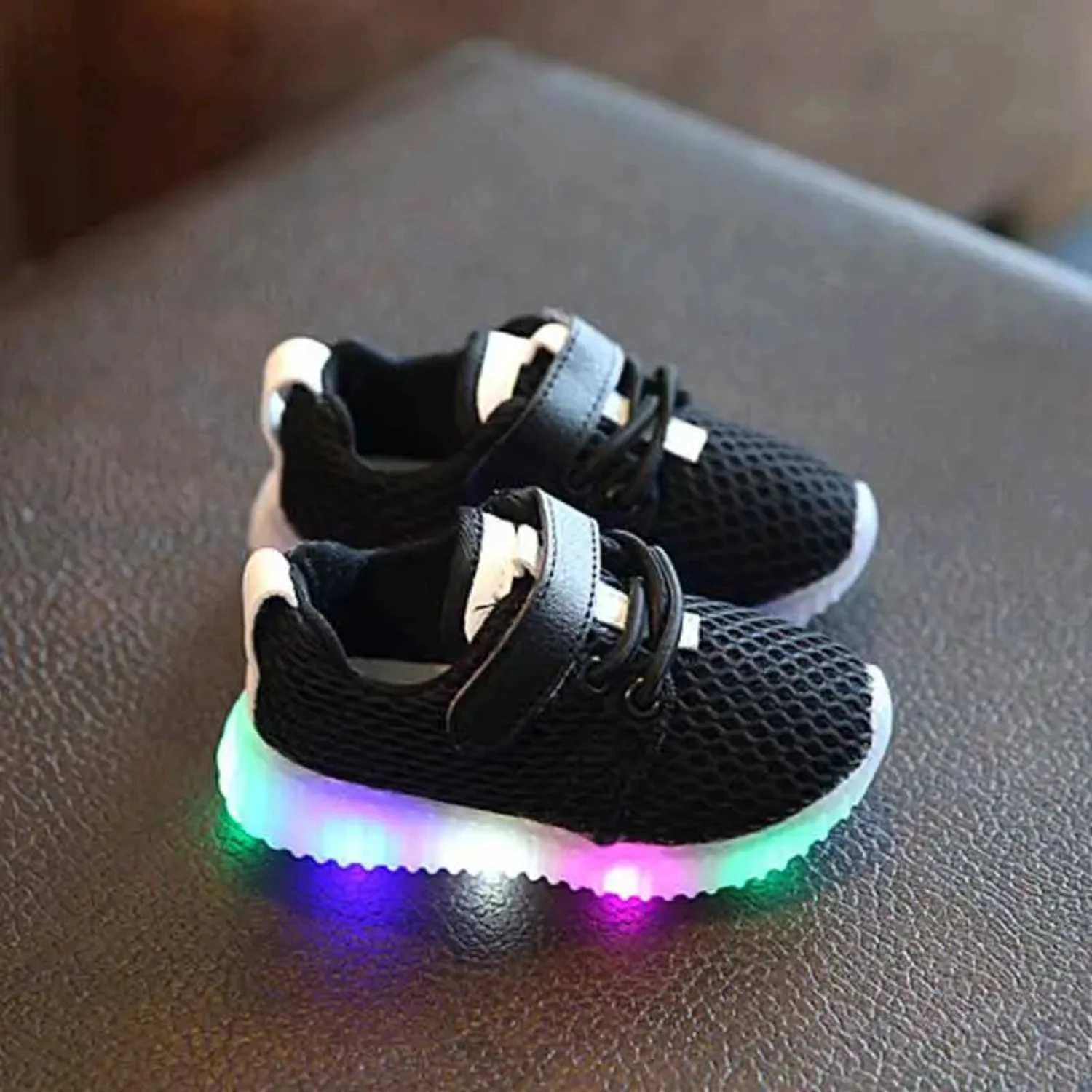 Toddler Kids Casual Glitter Fabric Sneakers Sports Shoes 13cm Inner Length