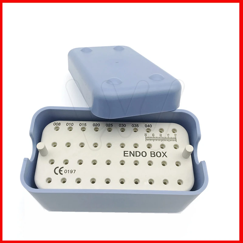 

Dental Plastic Endo Box With A Ruler for Files dental endo container