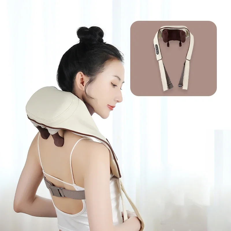 

Electric Heating Cervical Vertebra Back Massager Shawl Deep Kneading Neck Hand-shaped Massager for Back Neck Massager