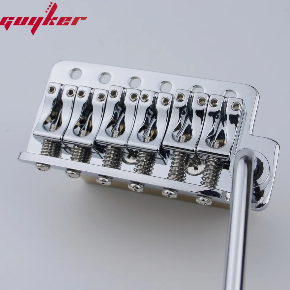 Guyker Chrome Black Gold Guitar Tremolo Bridge String Spacing 10.8MM With Tremolo System Saddle And Brass Block