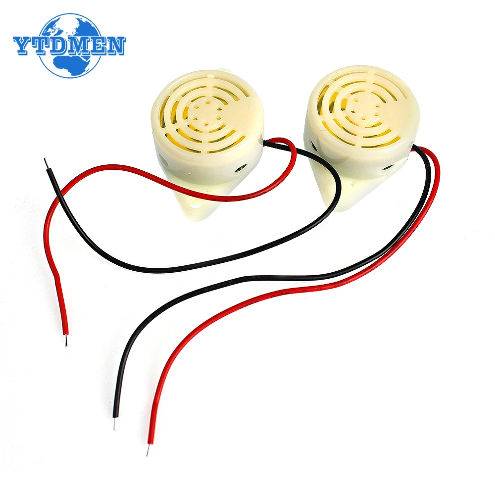 2pcs SFM-27 Intermittent Beep High-decibel Active Buzzer DC 3-24V 12V 95DB Electronic Buzzers Alarm, for Arduino
