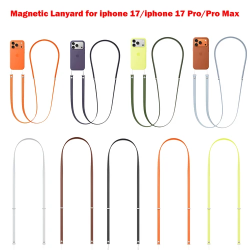 Imagen 1 del producto 2025 nuevas correas cruzadas magnéticas funda de teléfono cordón para IPhone17 /17Pro Max correa de cuello ajustable cordón multifuncional ﻿ ﻿