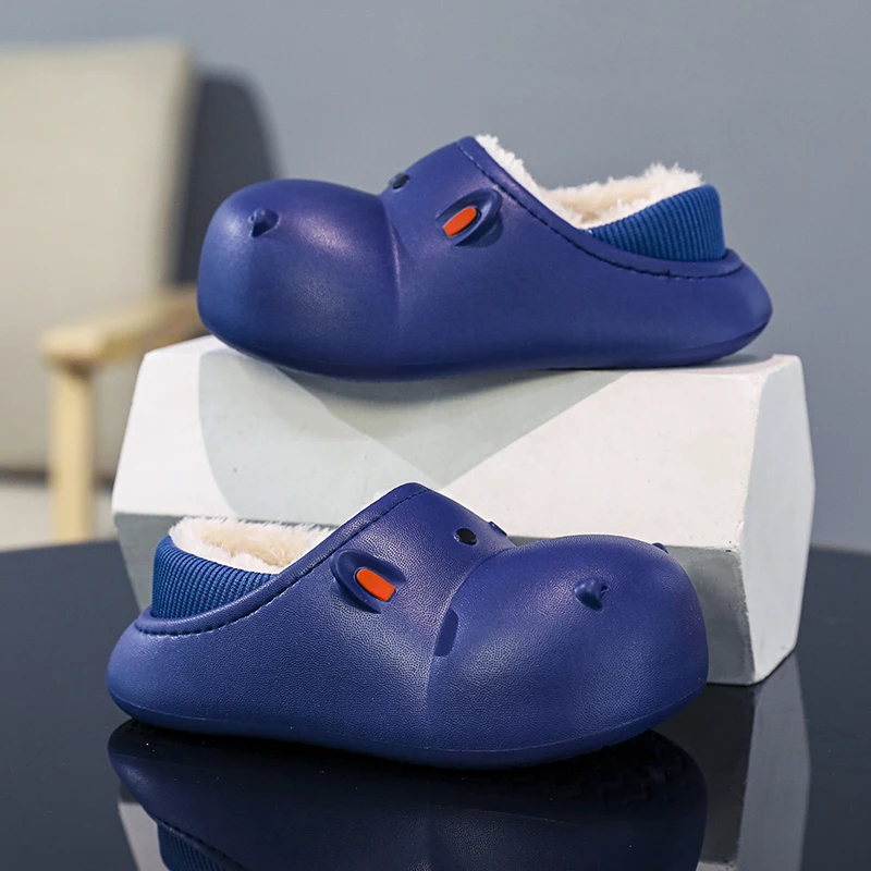 

Children's Winter Slippers Indoor Outdoor Anti-slip Thick Sole Warm Comfortable Parent-child Shoes Leisure Snow Boots