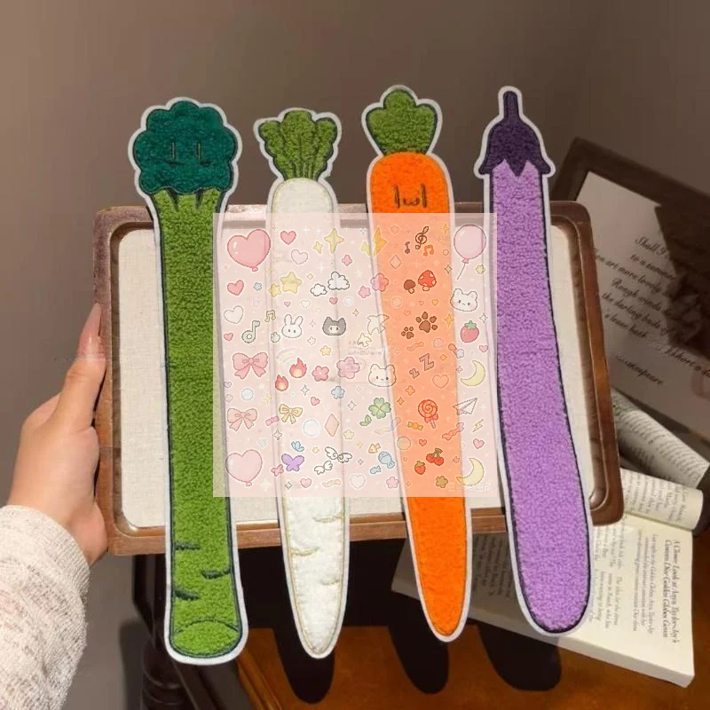 Simulated Vegetable Hair Bang Pad No Trace Cute Cartoon Flyaway Hair Holder Compact Soft Fringe Hair Sticker